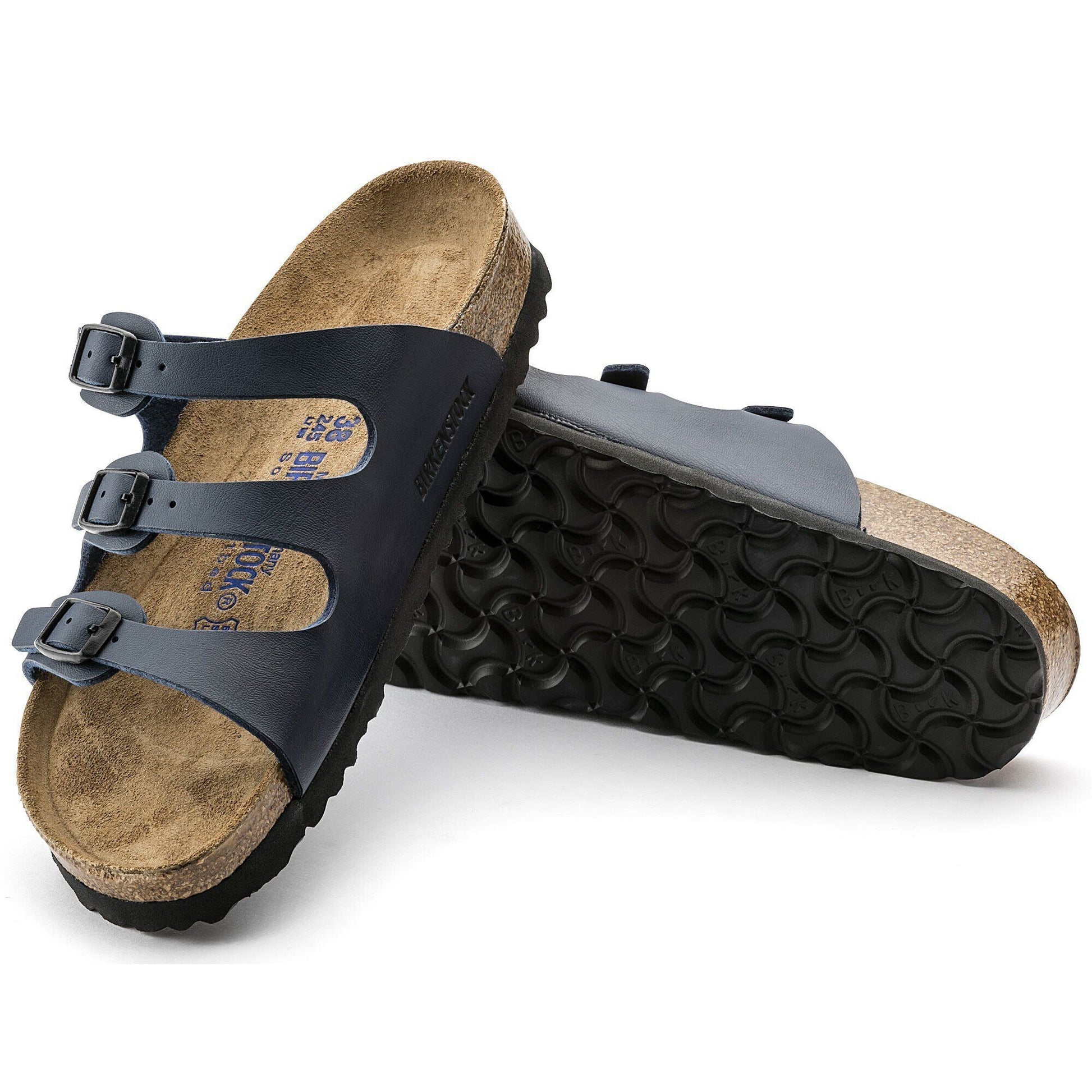 Florida | Soft Footbed | Birko - Flor | Blue - sandals - Birkenstock