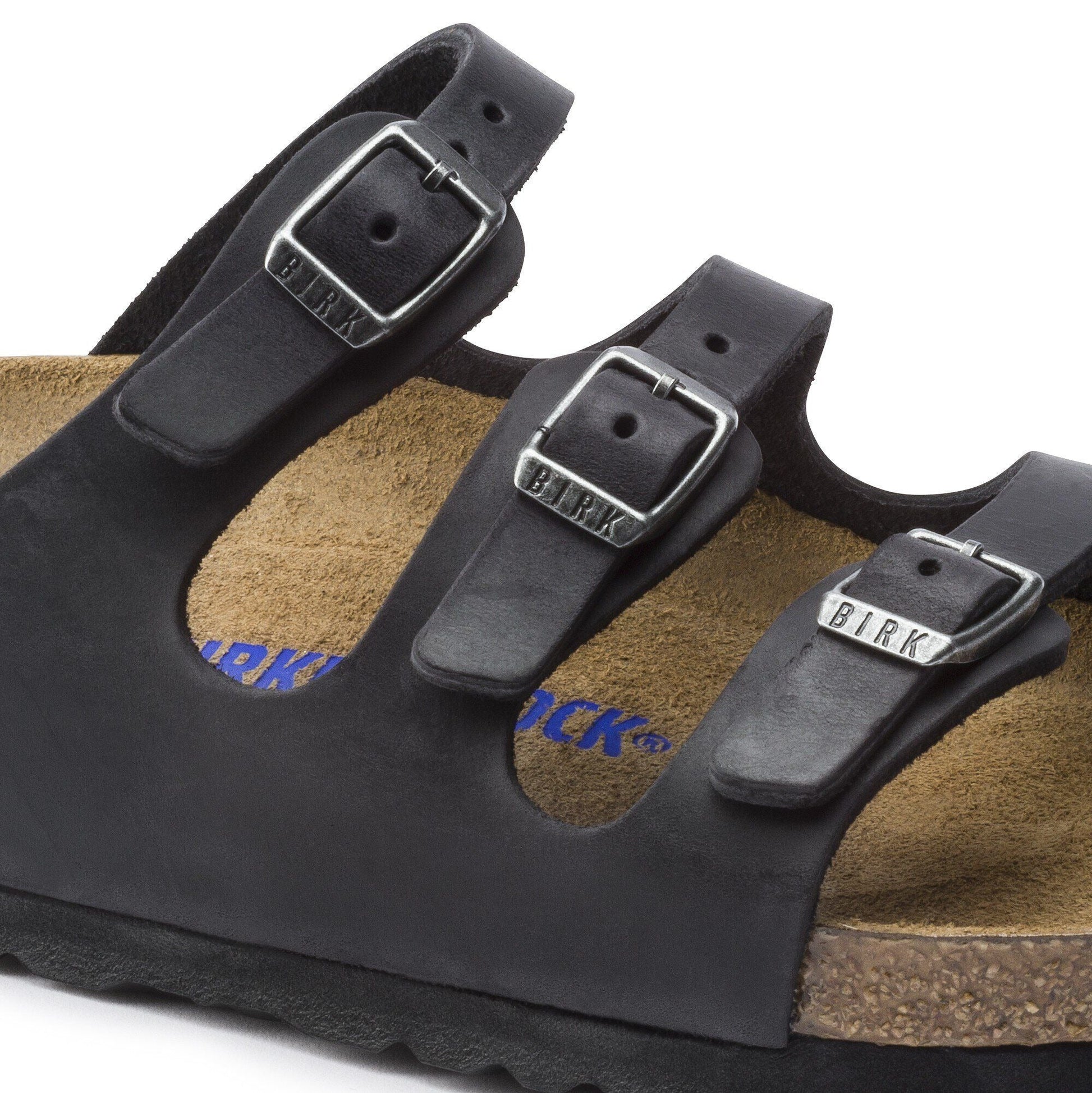 Florida | Soft Footbed | Oiled Leather | Black - sandals - Birkenstock