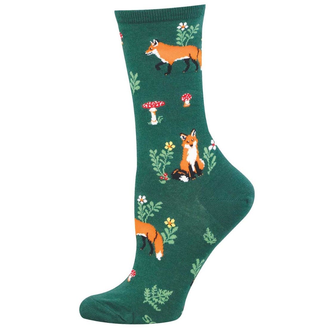 Foxy Fellow | Women | Green - socks - Socksmith
