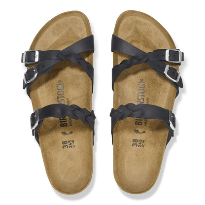 Franca Braid | Oiled Leather | Black - Sandals - Birkenstock