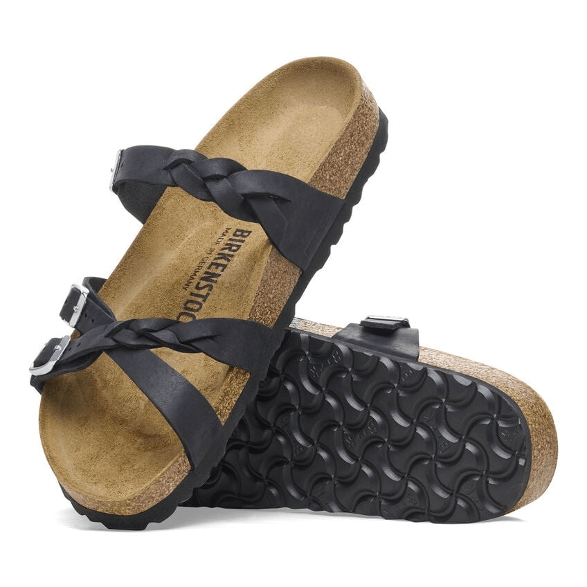 Franca Braid | Oiled Leather | Black - Sandals - Birkenstock