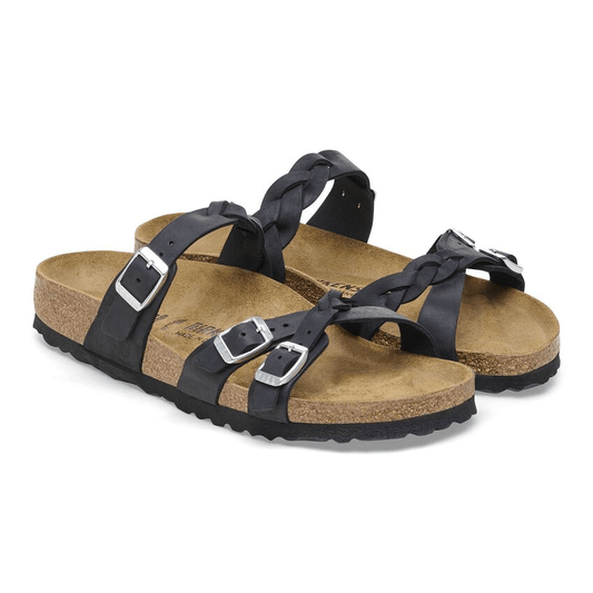 Franca Braid | Oiled Leather | Black - Sandals - Birkenstock
