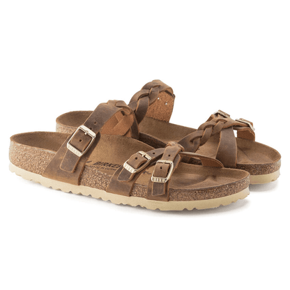 Franca Braid | Oiled Leather | Cognac - Sandals - Birkenstock