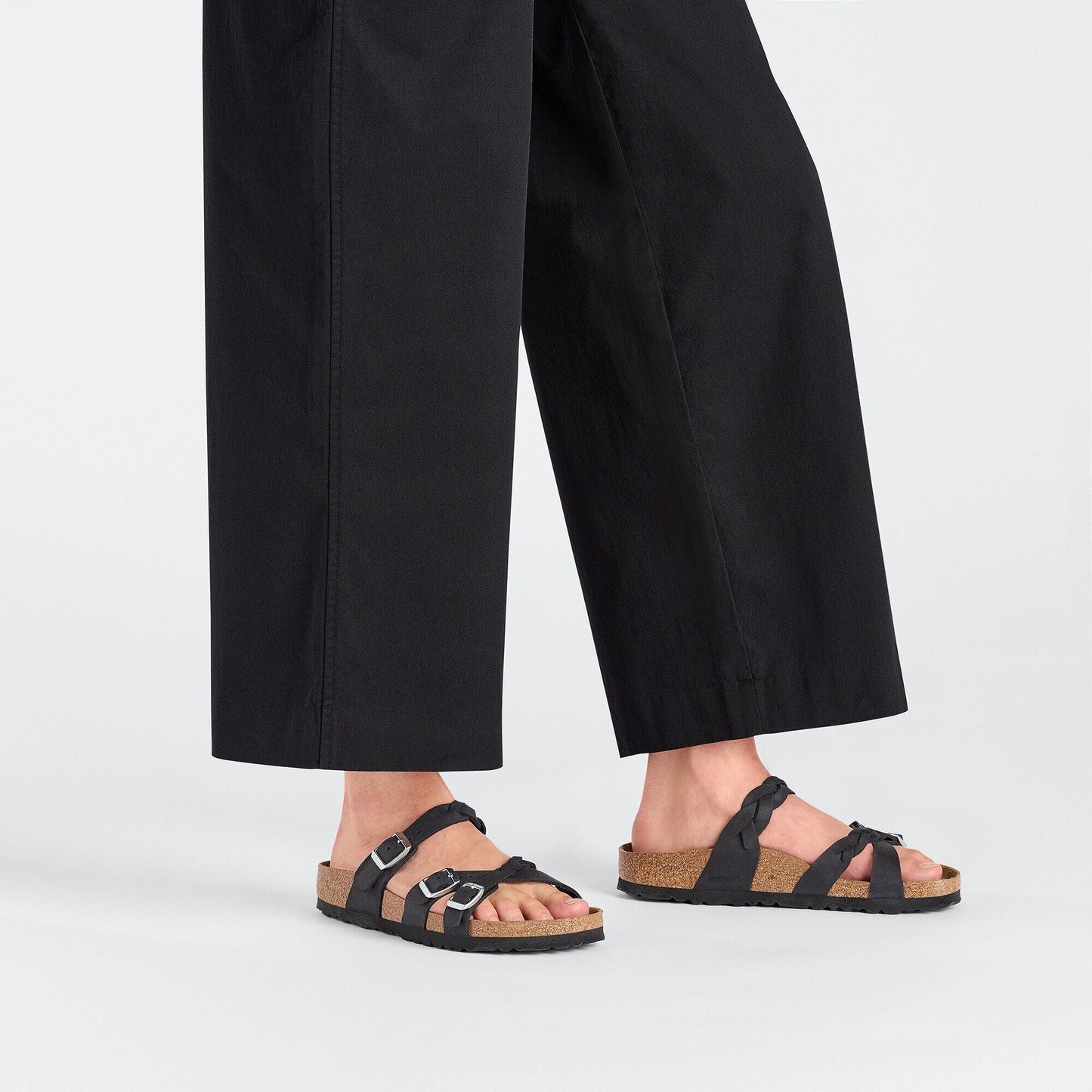 Franca Braided | Oiled Leather | Black - sandals - Birkenstock