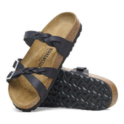 Franca Braided | Oiled Leather | Black - sandals - Birkenstock