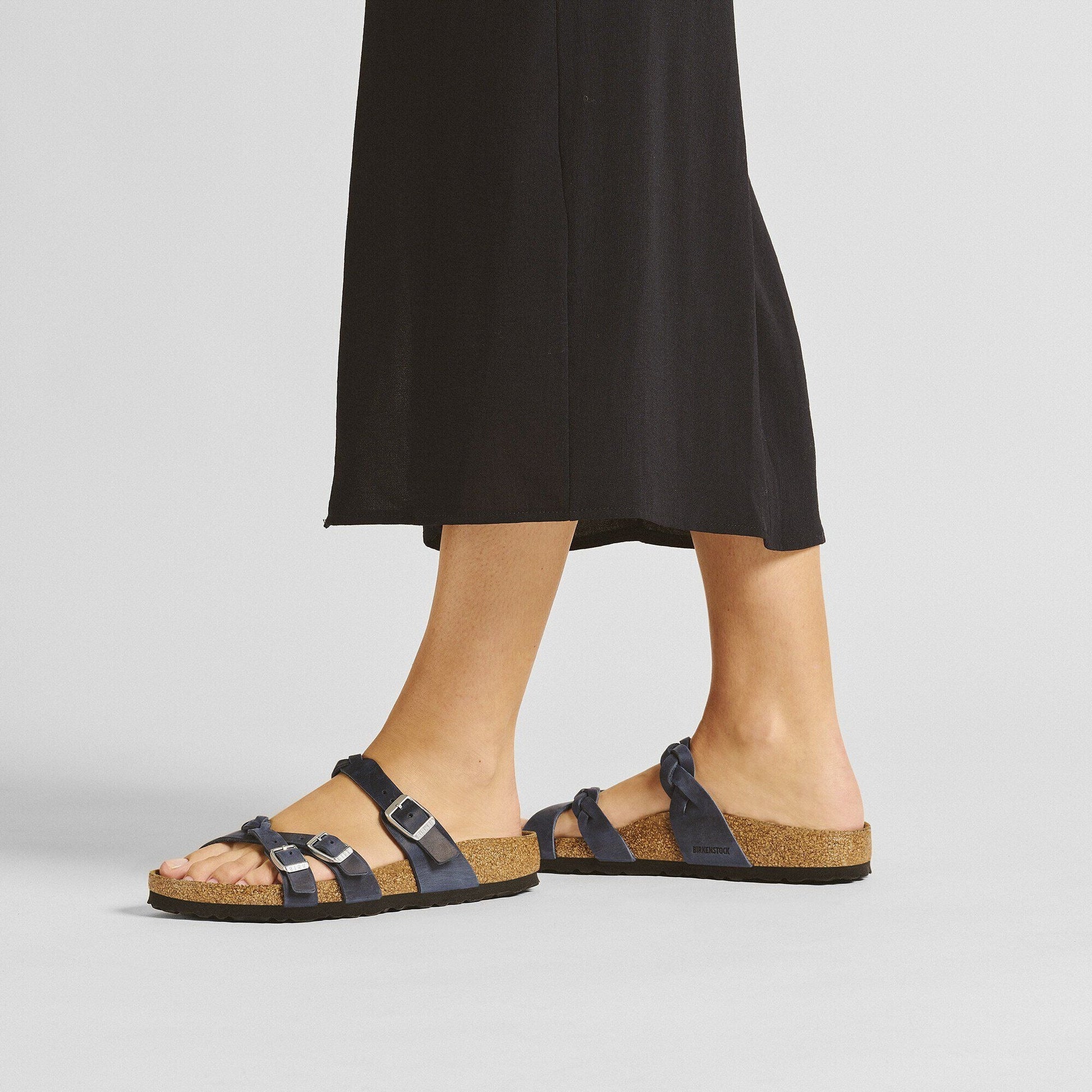 Franca Braided | Oiled Leather | Navy - sandals - Birkenstock