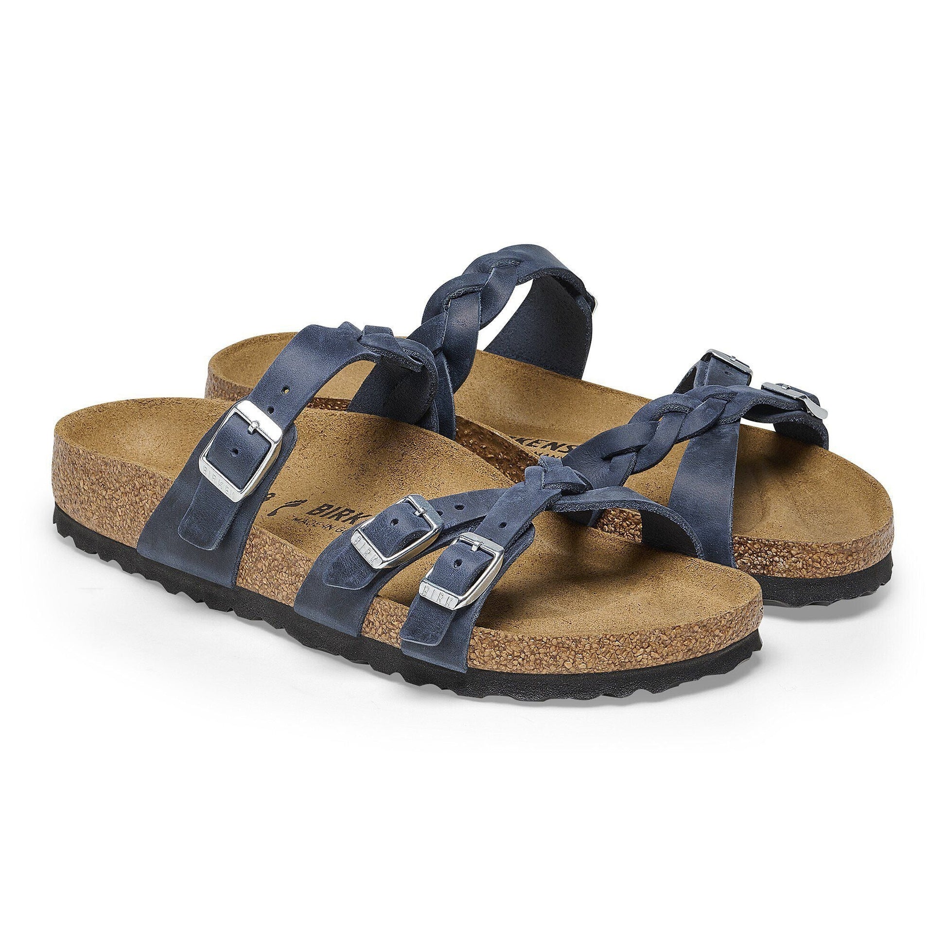 Franca Braided | Oiled Leather | Navy - sandals - Birkenstock