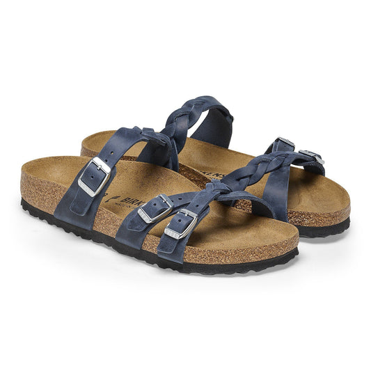 Franca Braided | Oiled Leather | Navy - sandals - Birkenstock