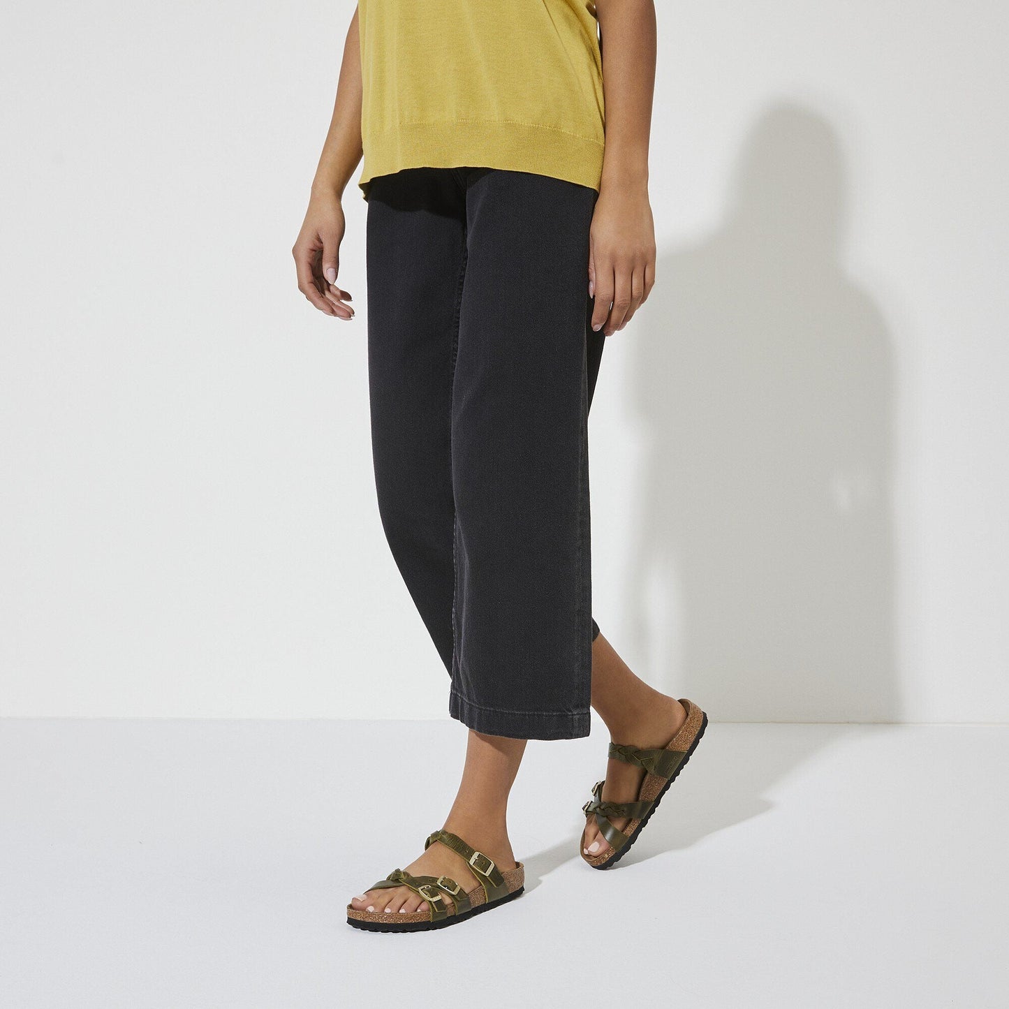 Franca Braided | Oiled Leather | Olive Green - sandals - Birkenstock