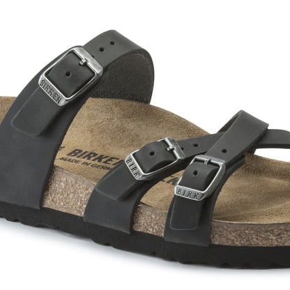 Franca | Oiled Leather | Black - sandals - Birkenstock