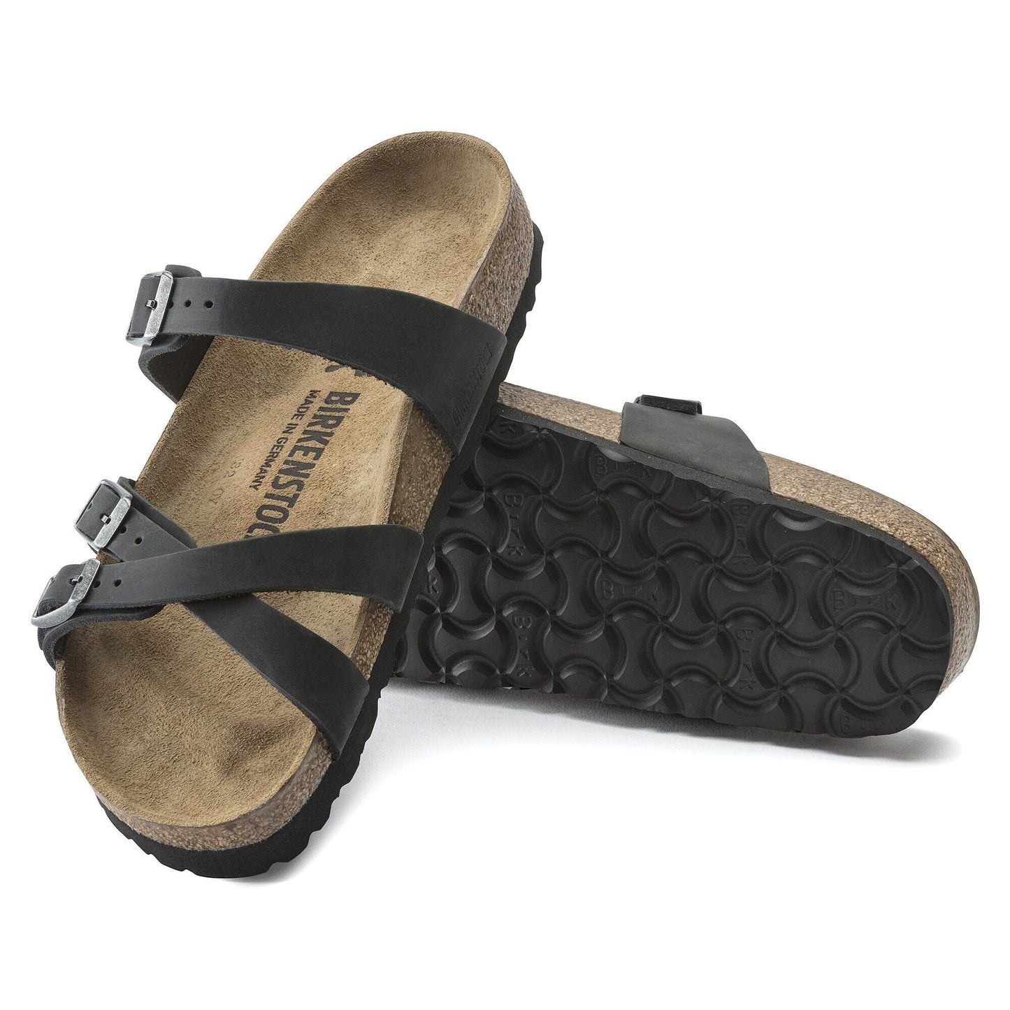 Franca | Oiled Leather | Black - sandals - Birkenstock