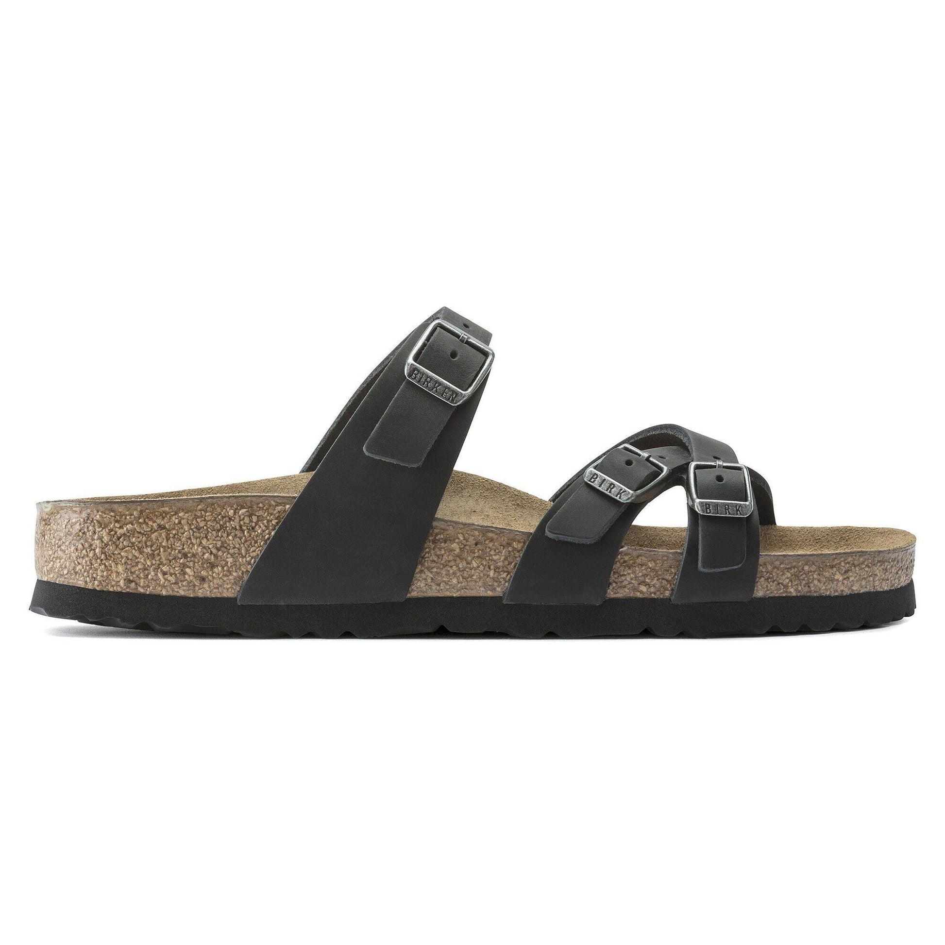 Franca | Oiled Leather | Black - sandals - Birkenstock