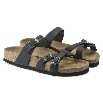 Franca | Oiled Leather | Black - sandals - Birkenstock