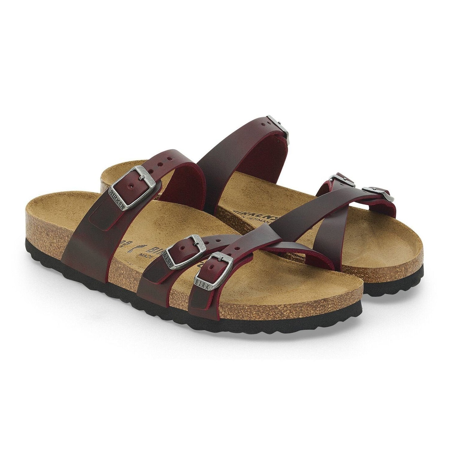 Franca | Oiled Leather | Zinfandel - Sandals - Birkenstock