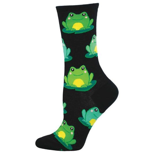 Friendly Frogs | Women | Black - socks - Socksmith