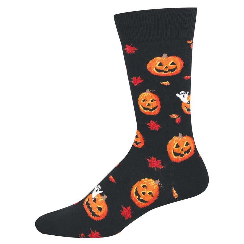 Friendly Pumpkins | Men | Black - socks - Socksmith