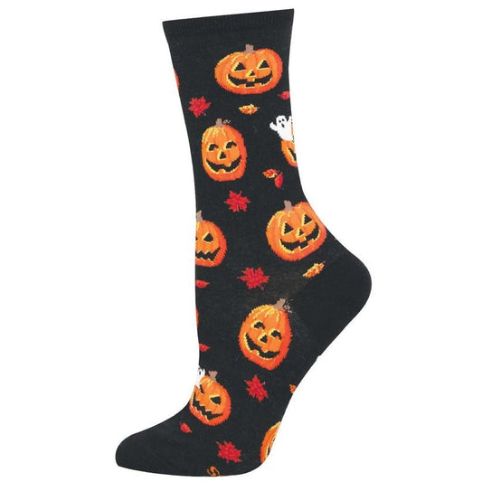 Friendly Pumpkins | Women | Black - socks - Socksmith