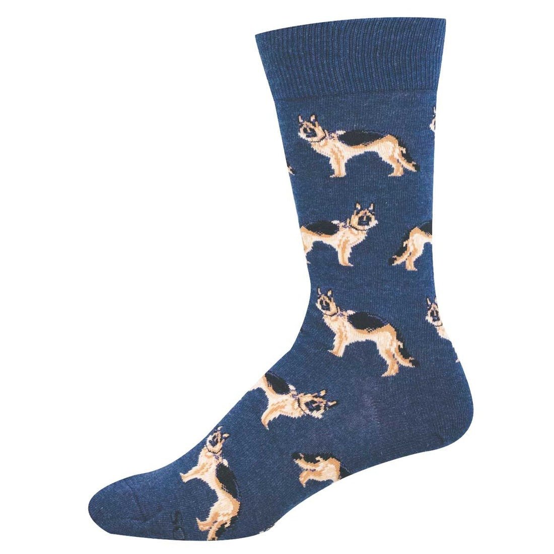 German Shepherds | Men | Navy Heather - socks - Socksmith