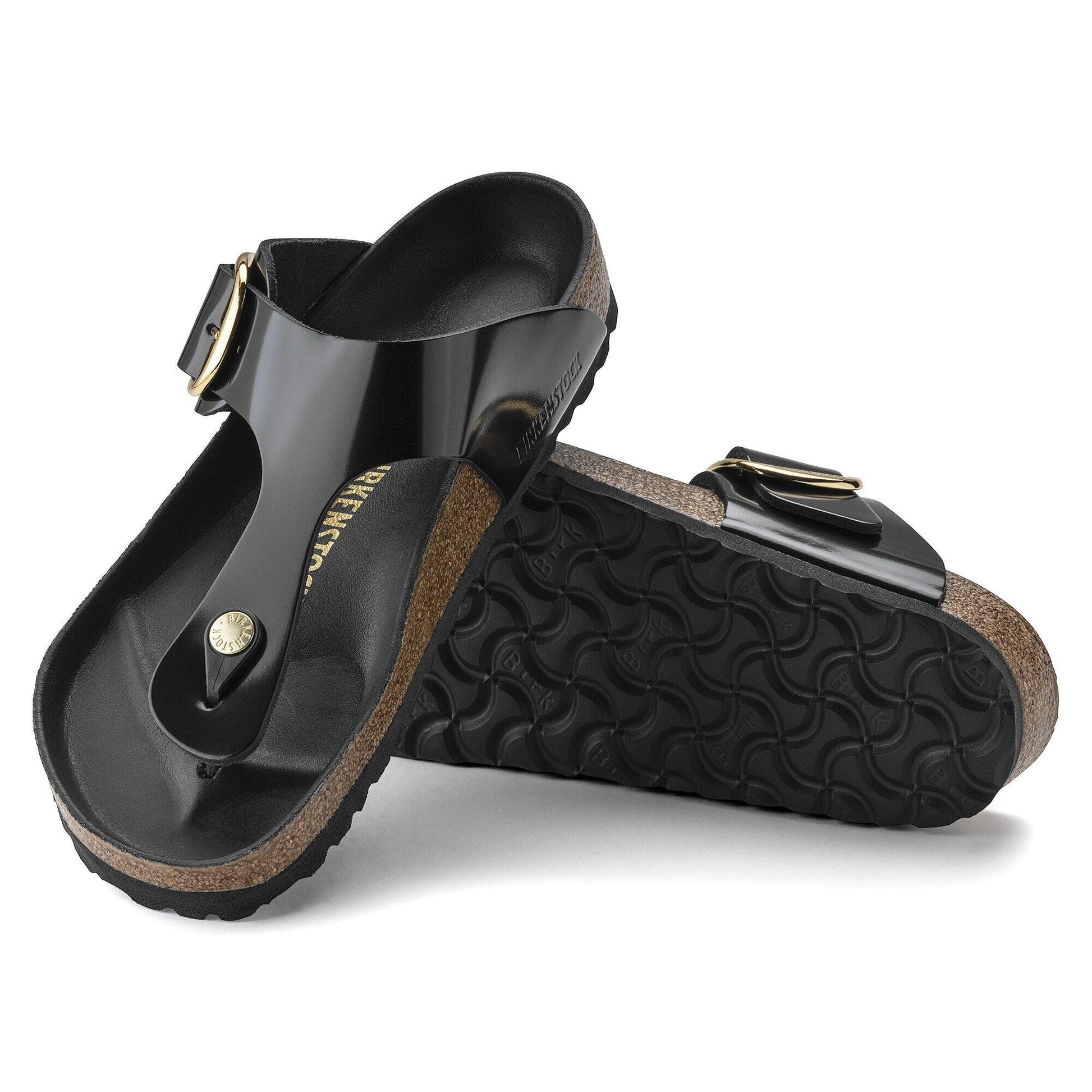 Gizeh Big Buckle | High - Shine Patent Leather | Black - sandals - Birkenstock