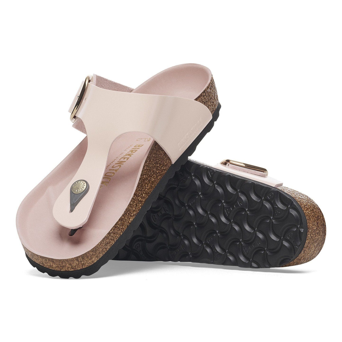 Gizeh Big Buckle | High - Shine Patent Leather | Light Rose - sandals - Birkenstock
