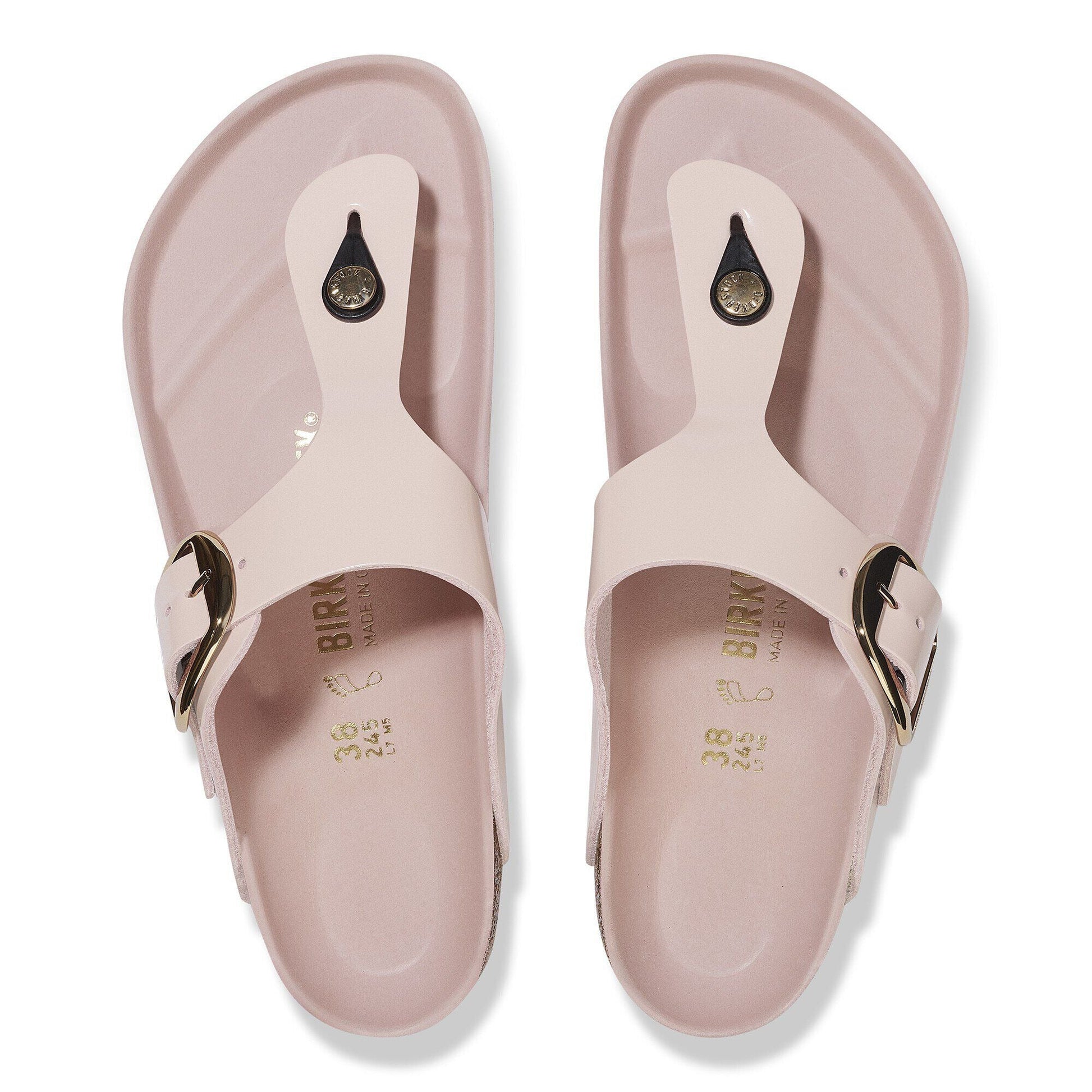 Gizeh Big Buckle | High - Shine Patent Leather | Light Rose - sandals - Birkenstock