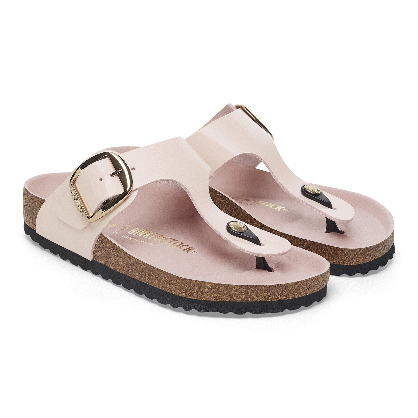 Gizeh Big Buckle | High - Shine Patent Leather | Light Rose - sandals - Birkenstock