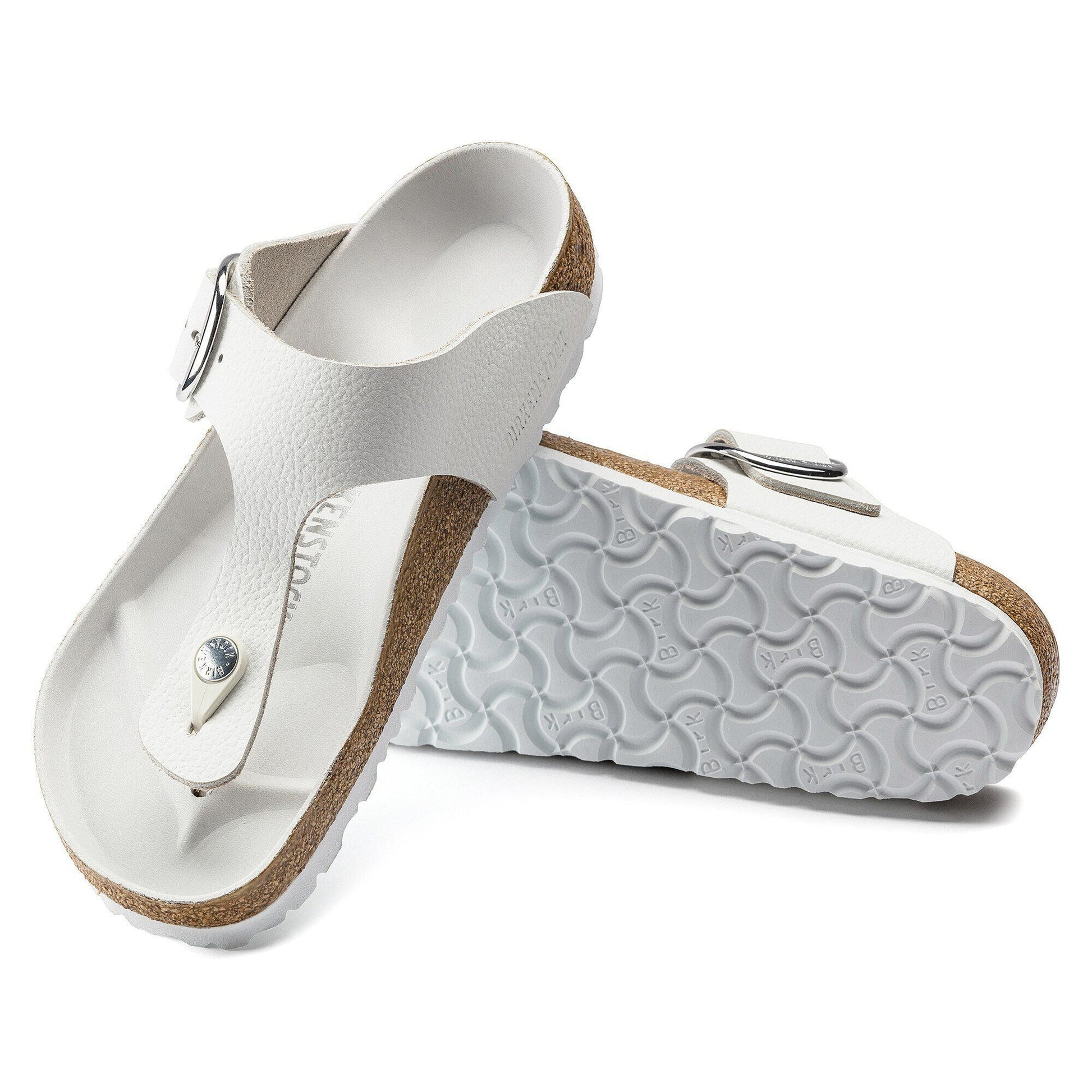 Gizeh Big Buckle | Leather | White - sandals - Birkenstock