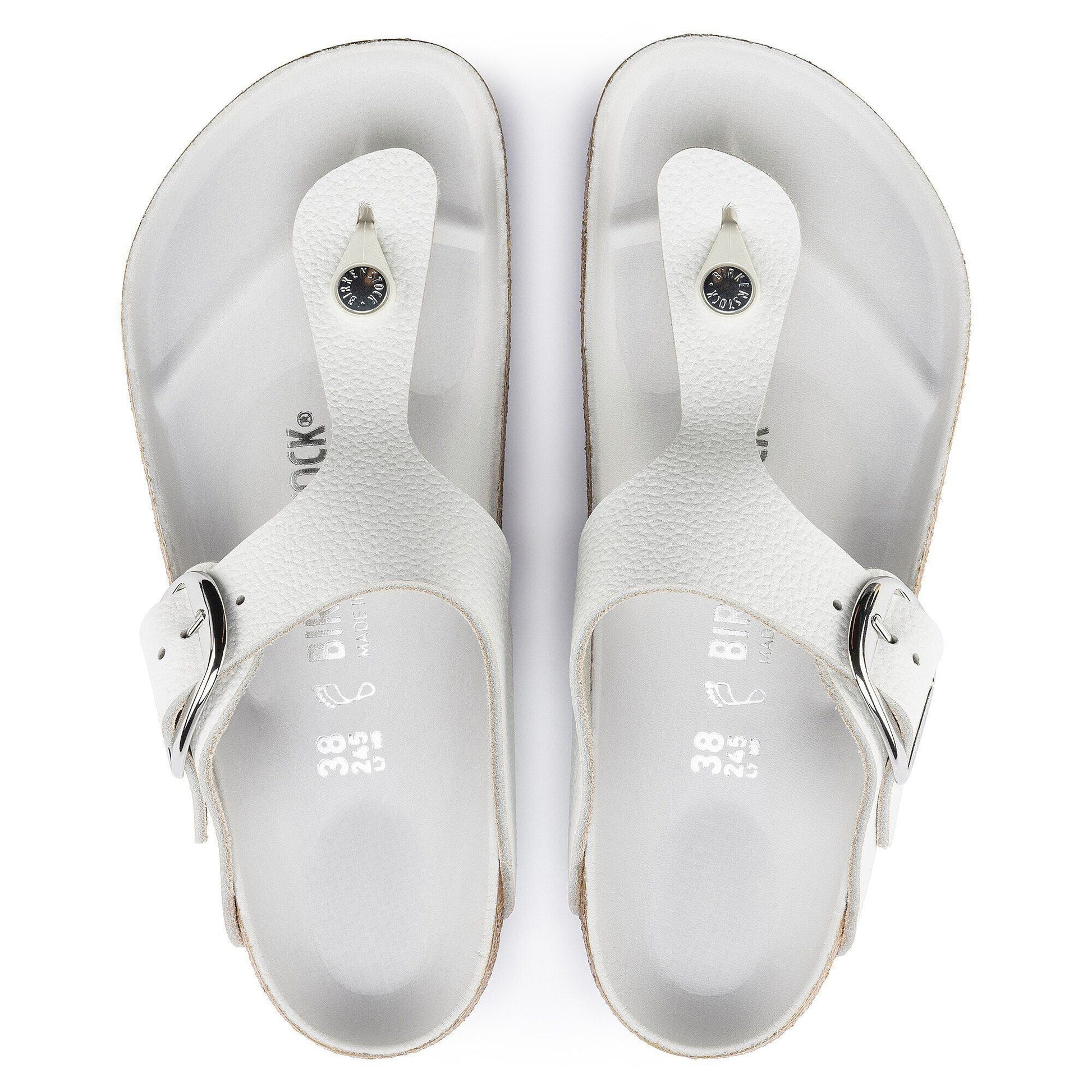 Gizeh Big Buckle | Leather | White - sandals - Birkenstock