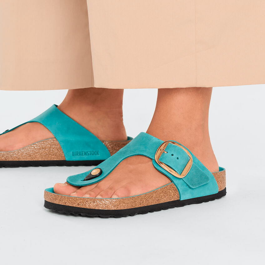 Gizeh Big Buckle Oiled Leather Biscay Bay Birkenstock Midtown