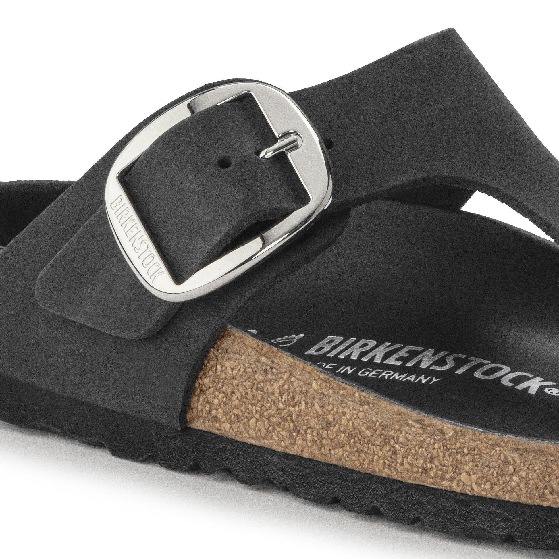 Gizeh Big Buckle | Oiled Leather | Black - sandals - Birkenstock