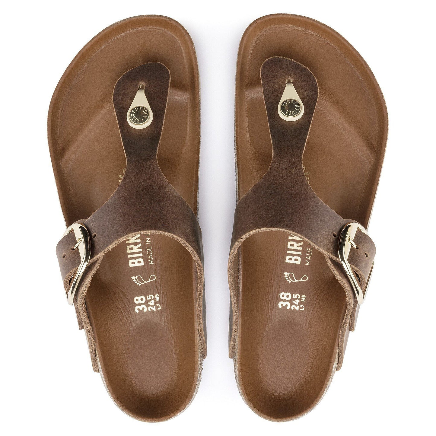 Gizeh Big Buckle | Oiled Leather | Cognac - sandals - Birkenstock