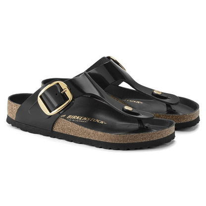 Gizeh | Big Buckle | Patent Leather | Black - Sandals - Birkenstock