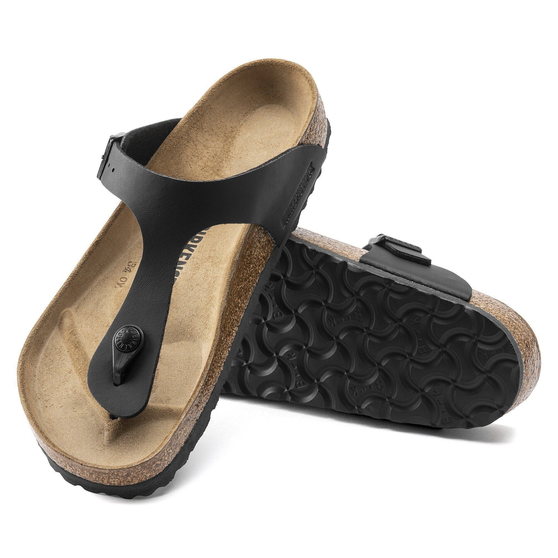 Gizeh | Birko - Flor | Black - sandals - Birkenstock