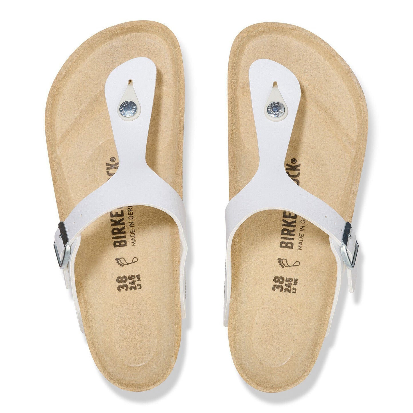 Gizeh | Birko - Flor | White - sandals - Birkenstock