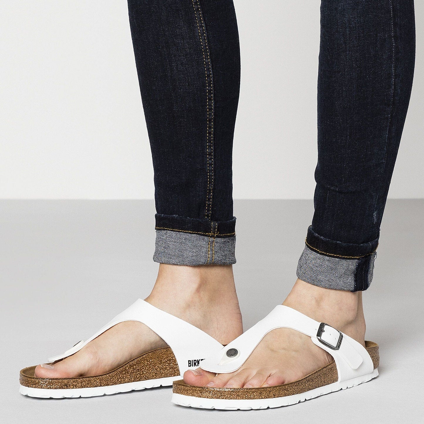 Gizeh | Birko - Flor | White - sandals - Birkenstock