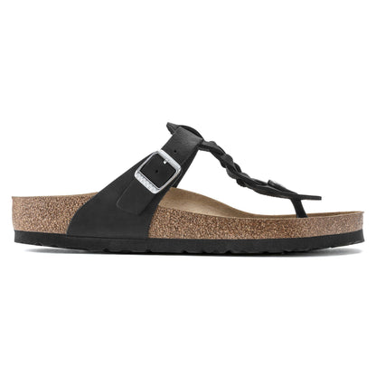 Gizeh Braided | Oiled Leather | Black - sandals - Birkenstock