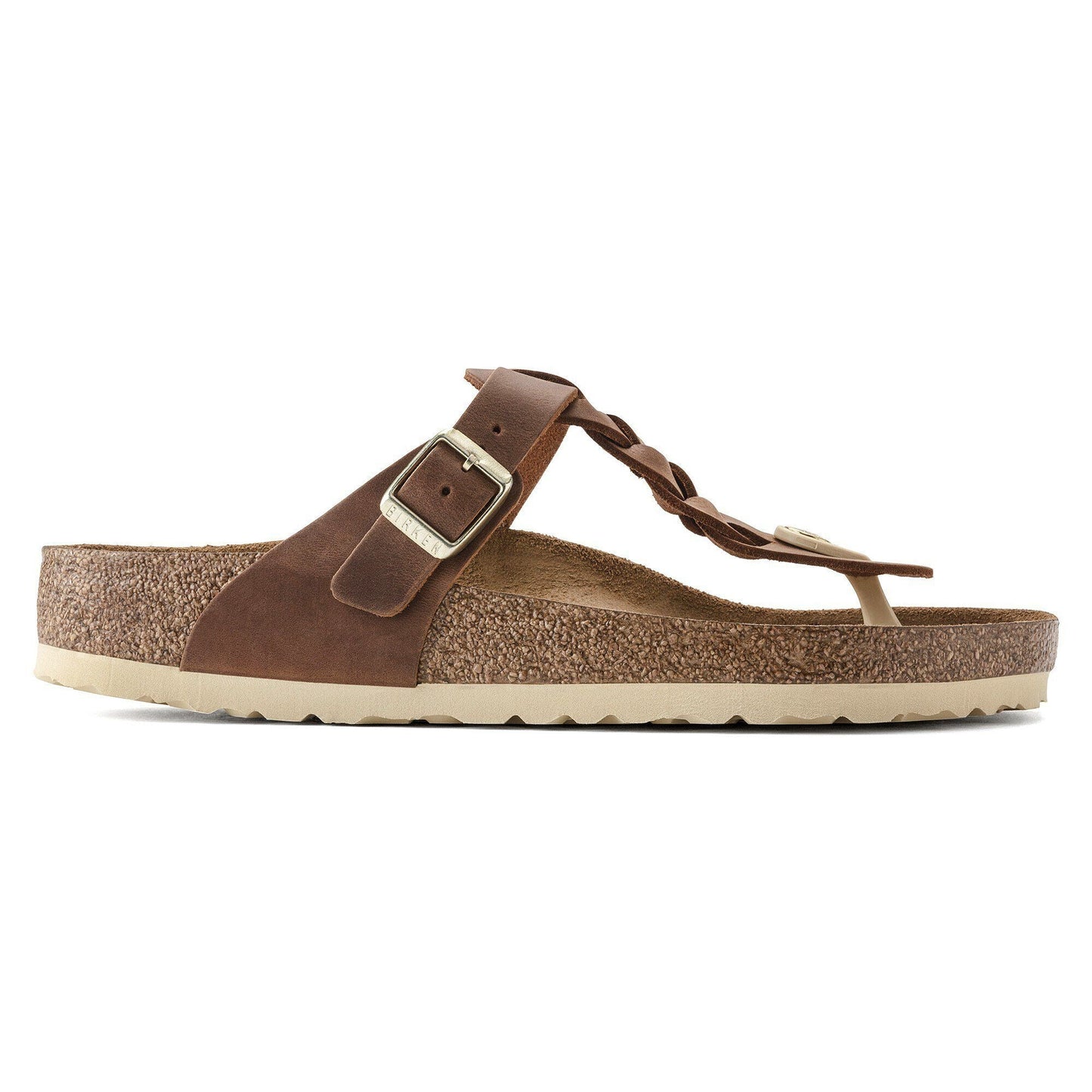Gizeh Braided | Oiled Leather | Cognac - sandals - Birkenstock