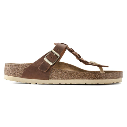 Gizeh Braided | Oiled Leather | Cognac - sandals - Birkenstock