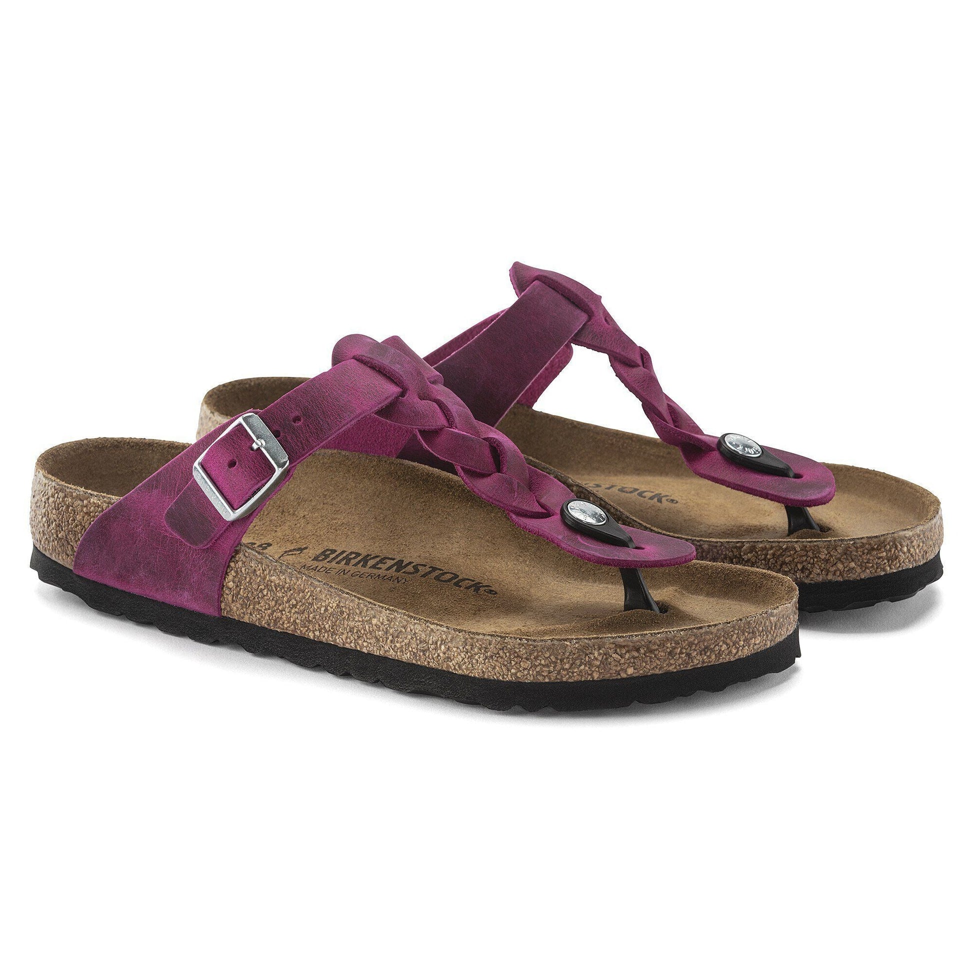 Gizeh Braided | Oiled Leather | Festival Fuchsia - sandals - Birkenstock