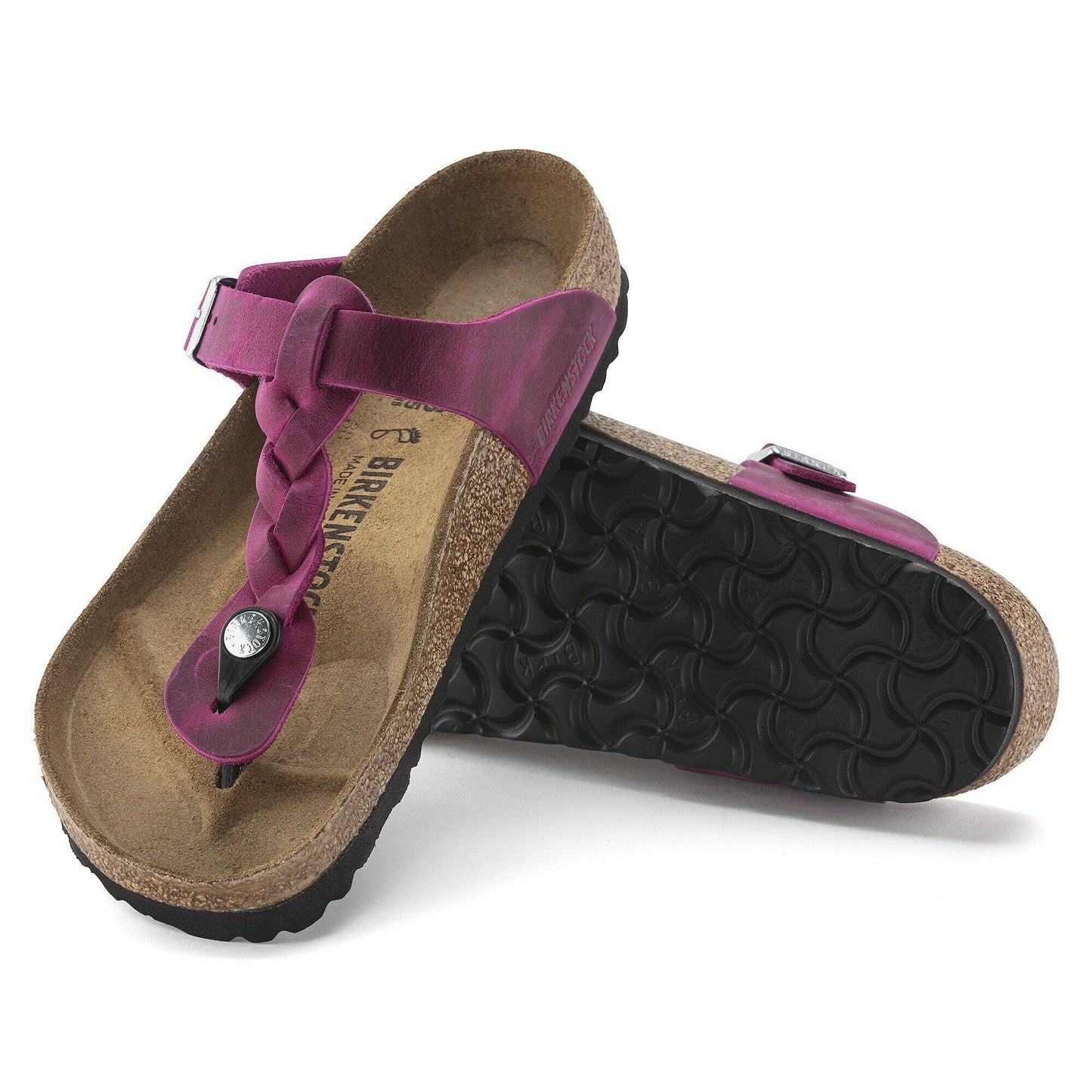Gizeh Braided | Oiled Leather | Festival Fuchsia - sandals - Birkenstock