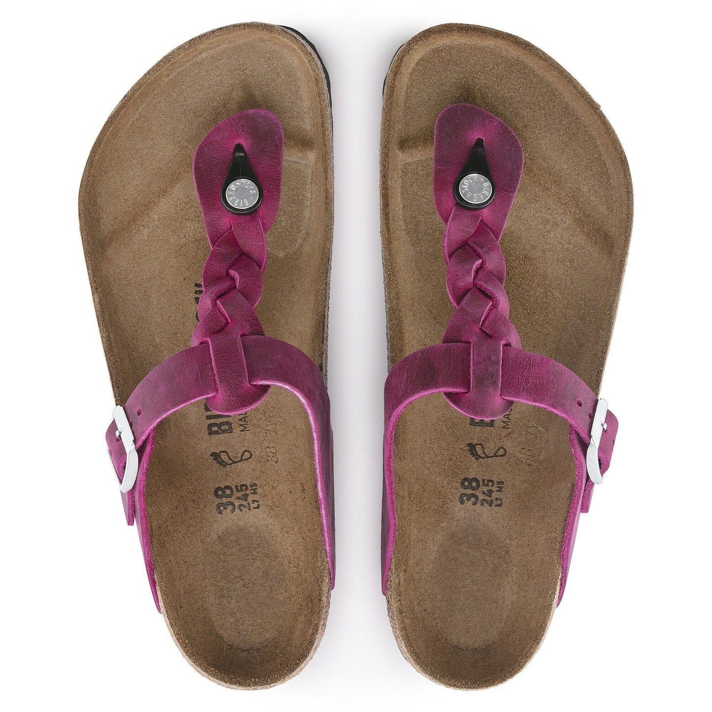 Gizeh Braided | Oiled Leather | Festival Fuchsia - sandals - Birkenstock