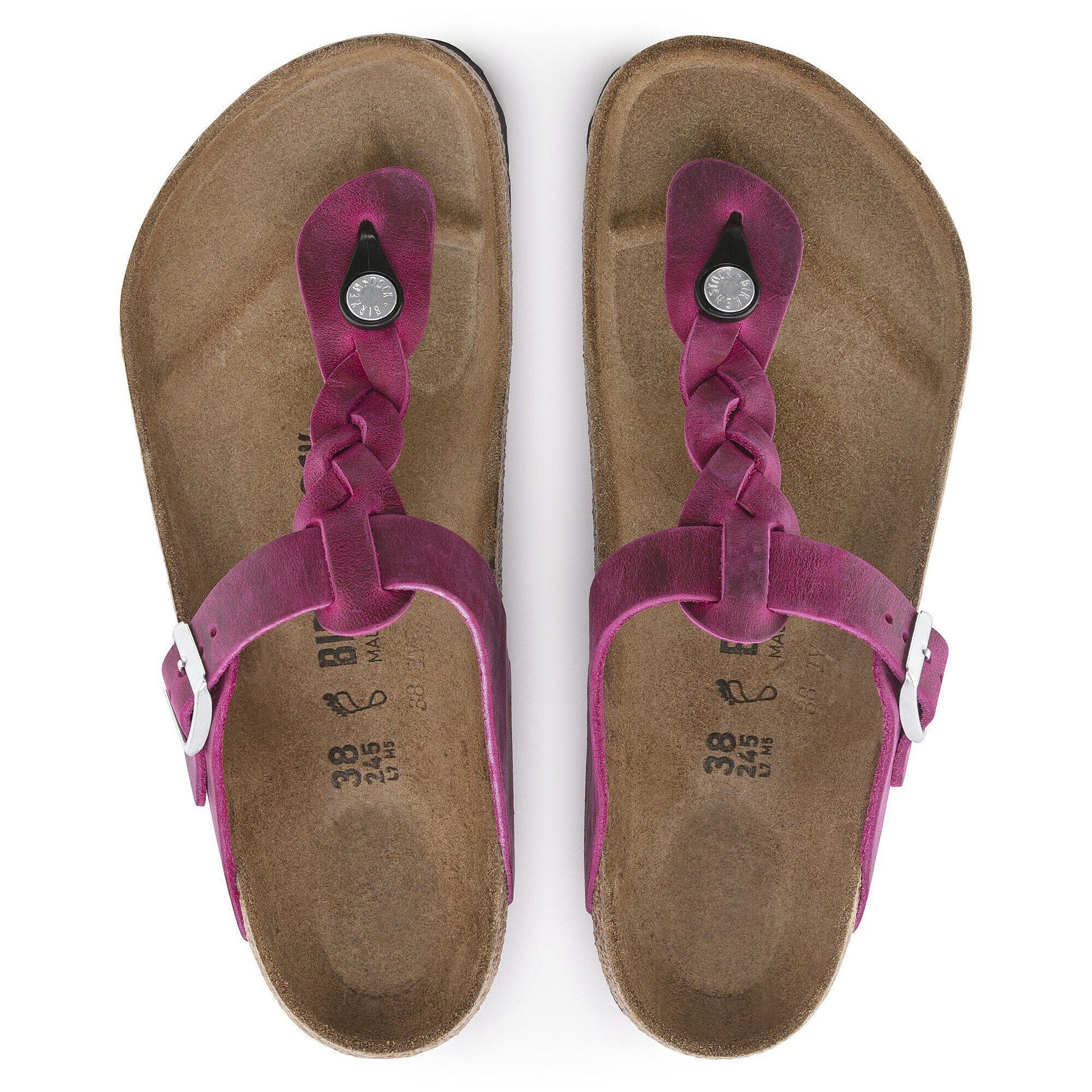 Gizeh Braided | Oiled Leather | Festival Fuchsia - sandals - Birkenstock