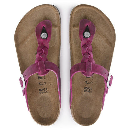 Gizeh Braided | Oiled Leather | Festival Fuchsia - sandals - Birkenstock