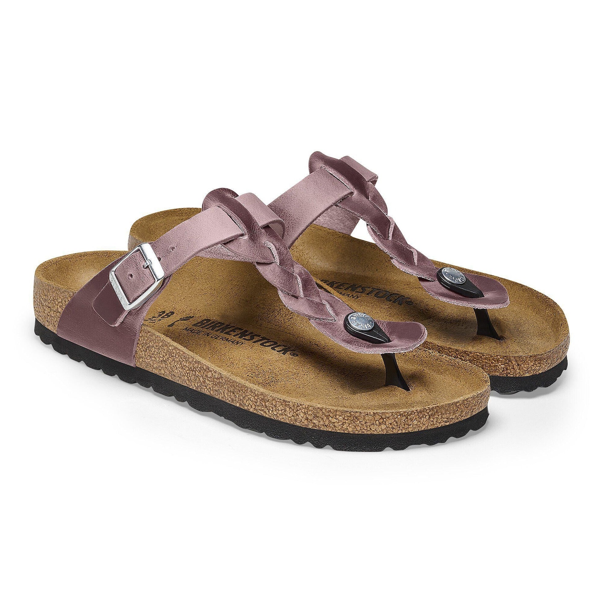 Gizeh Braided | Oiled Leather | Lavender - sandals - Birkenstock