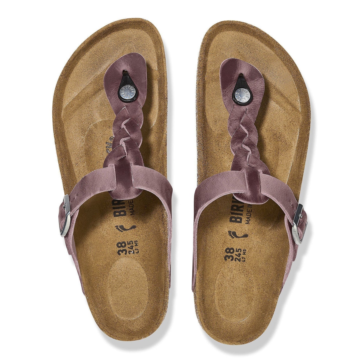 Gizeh Braided | Oiled Leather | Lavender - sandals - Birkenstock