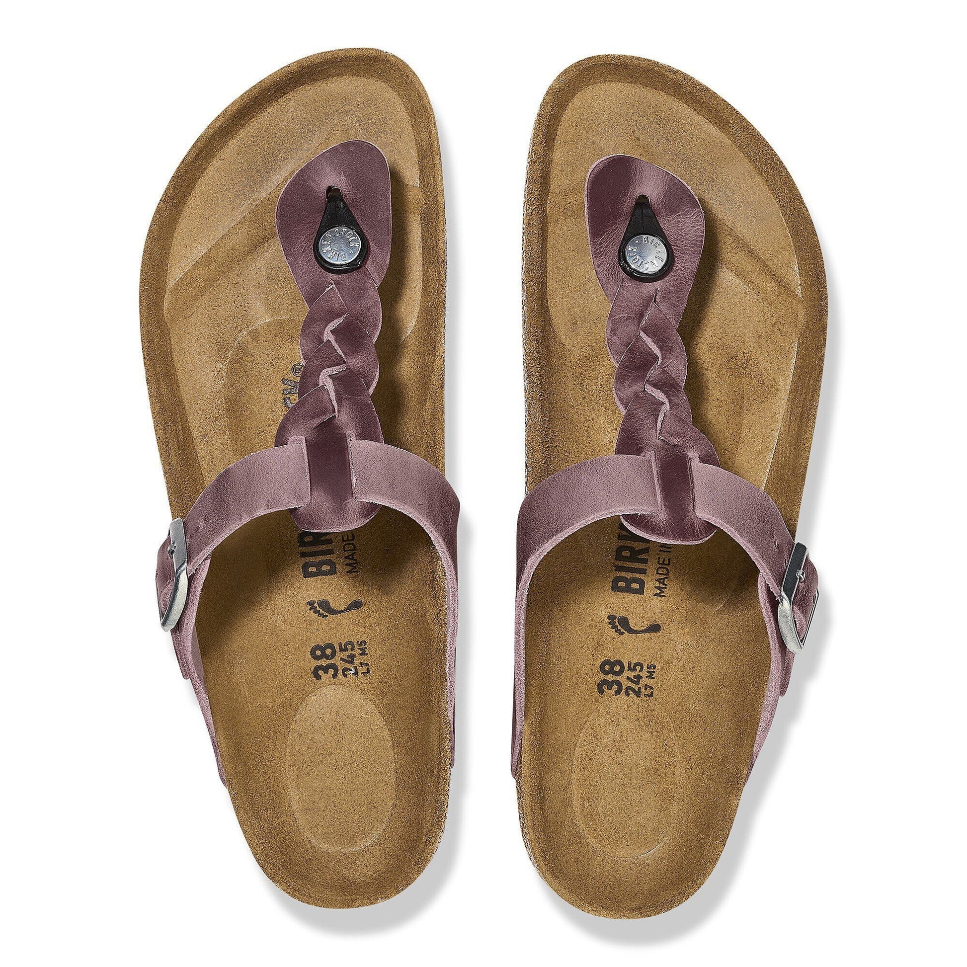 Gizeh Braided | Oiled Leather | Lavender - sandals - Birkenstock