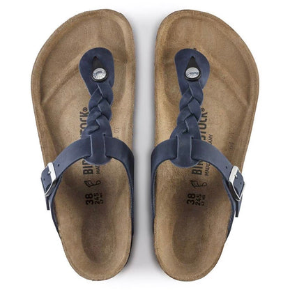 Gizeh Braided | Oiled Leather | Navy - sandals - Birkenstock