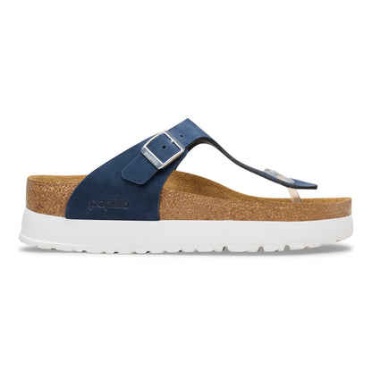 Gizeh Flex Platform | Nubuk | New Navy - sandals - Birkenstock