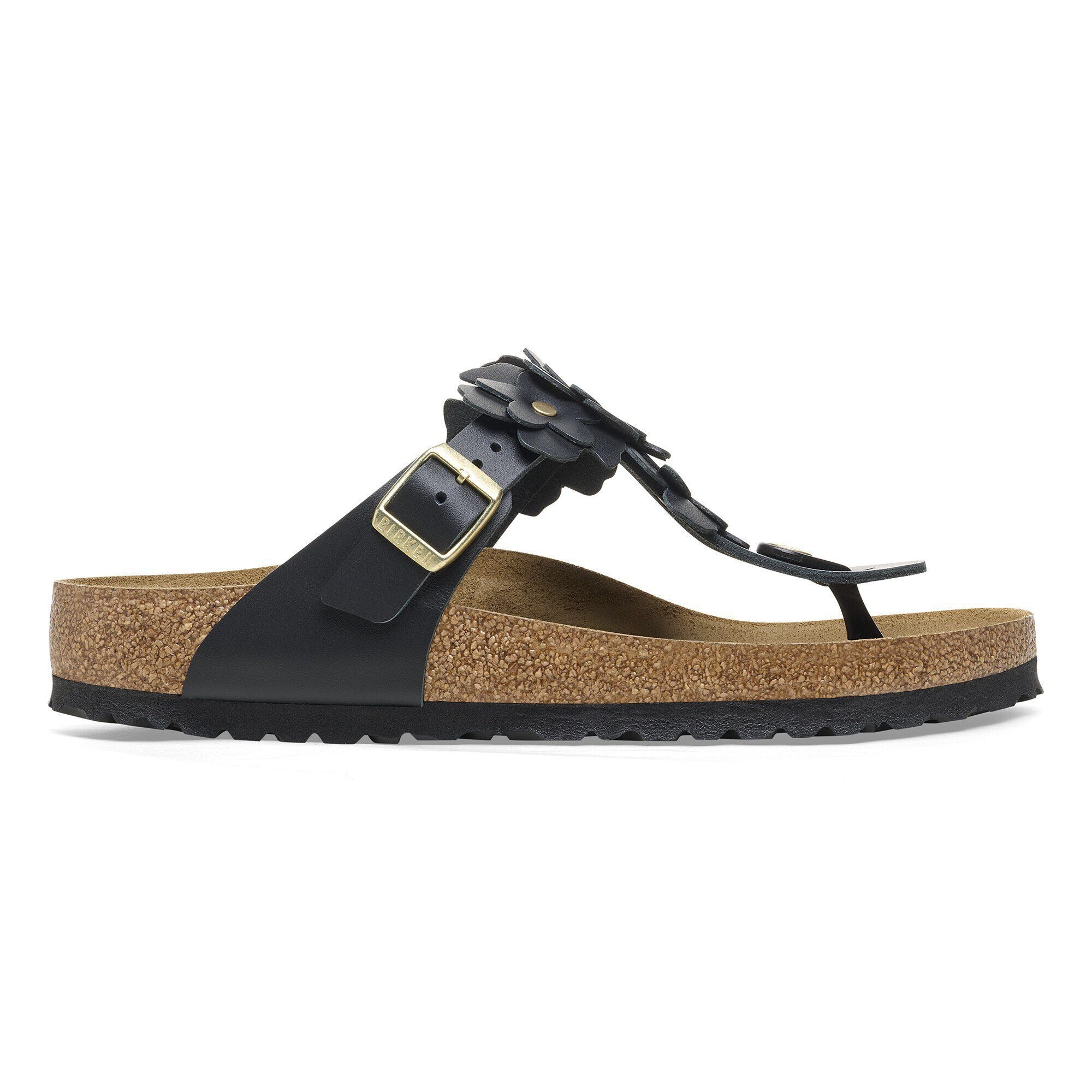 Gizeh Flower | Leather | Black – Birkenstock Midtown