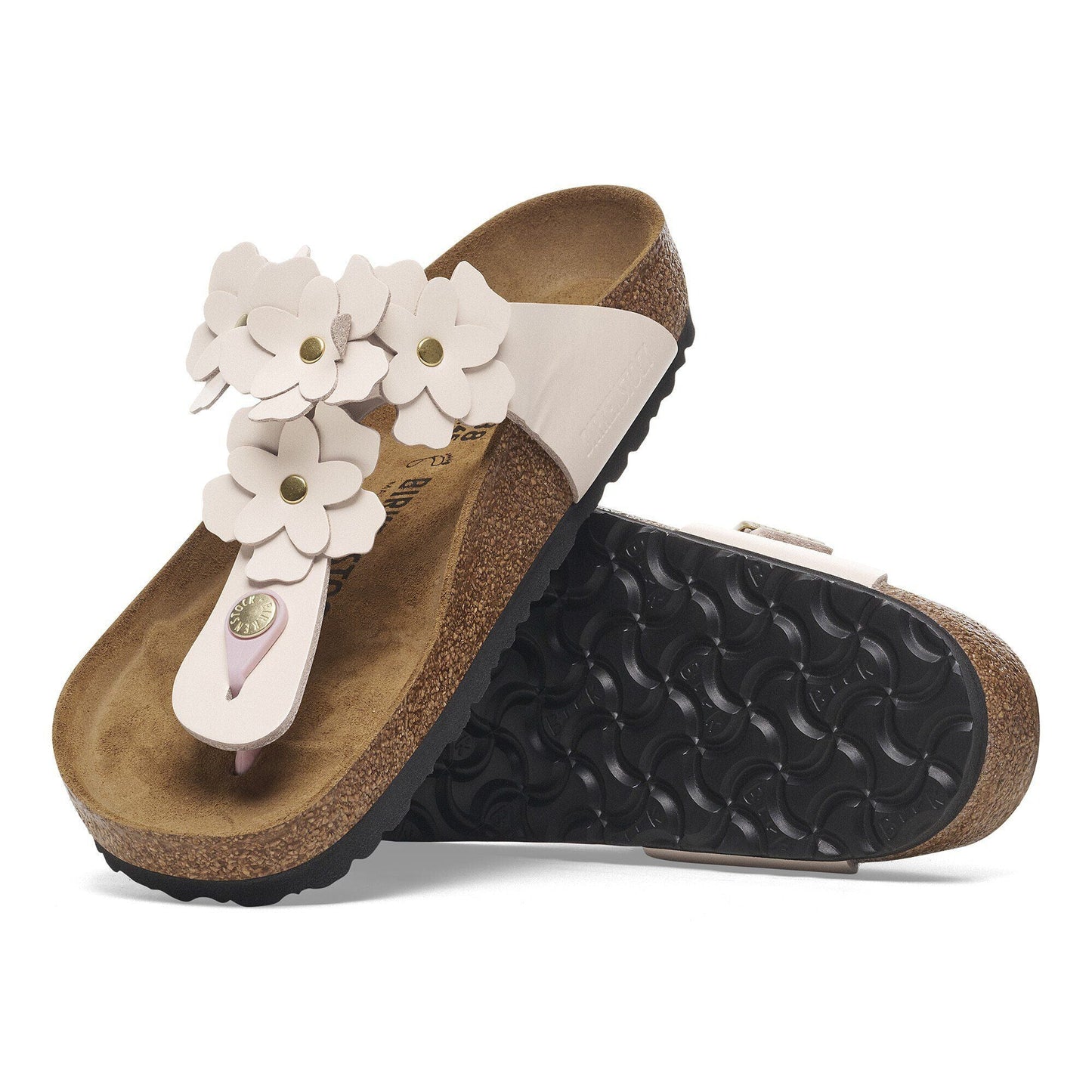 Gizeh Flower | Leather | Light Rose - sandals - Birkenstock